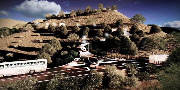 Progetto del bivio strada comunale di Drapia