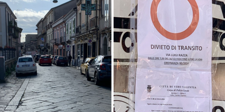 Vibo. Chiusa via Luigi Razza per lavori, il Comune: «Consentito l’avvio per evitare ripercussioni economiche»