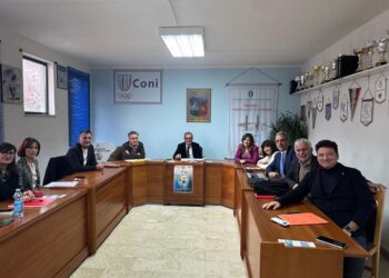 Una immagine della riunione di giunta tenutasi a Vibo Marina