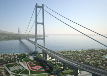 Le immagini del render in 3d del Ponte sullo Stretto
