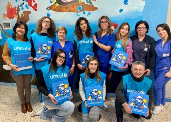 La delegazione dell'Unicef di Vibo Valentia all'ospedale "Jazzolino"