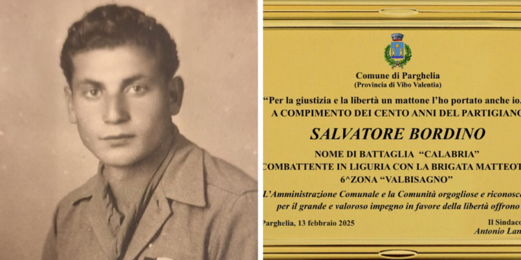 Gli auguri della comunità di Parghelia per i 100 anni del partigiano Salvatore Bordino