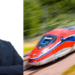 Nell'immagine il giovane politico Giovanni Carè ed un treno Alta velocità
