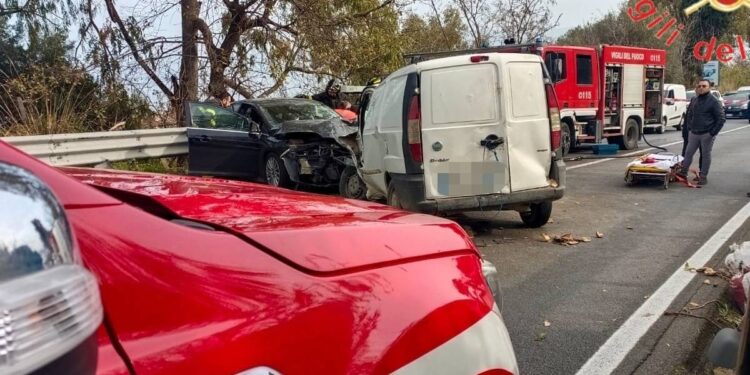L'immagine del terribile incidente avvenuto a Vibo Marina