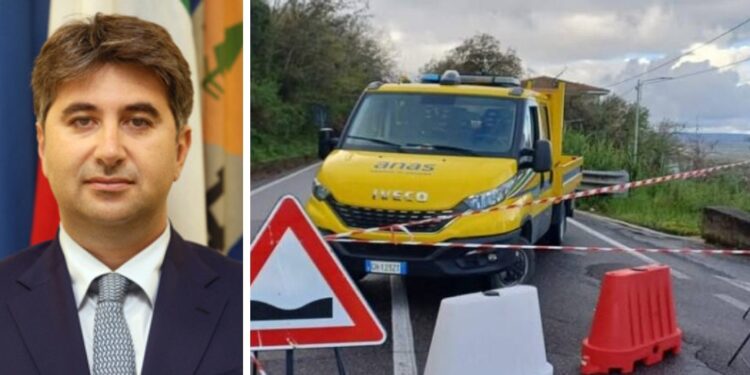 Frana sulla Statale 18 tra Vibo e Pizzo, Lo Schiavo chiede l’intervento urgente di Protezione civile