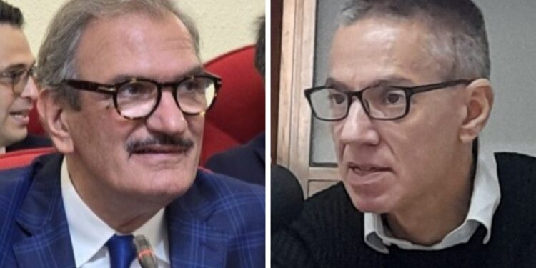 Il sindaco Enzo Romeo e, a destra, il Capo di Gabinetto Gianpiero Menniti