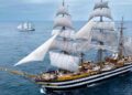 La nave scuola Amerigo Vespucci della Marina Militare