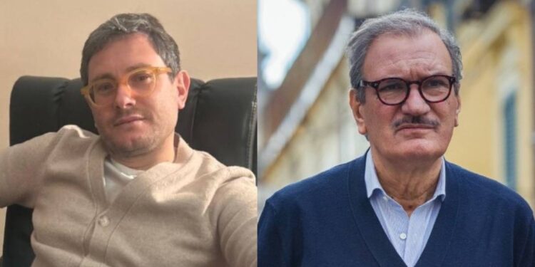 Da sinistra: Stefano Luciano dell'Udc, e il sindaco Enzo Romeo