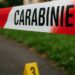 Il nastro dei Carabinieri su una scena del delitto