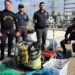 I militari della Guardia di finanza di Vibo Valentia impegnati nell'operazione contro il bracconaggio a Capo Vaticano