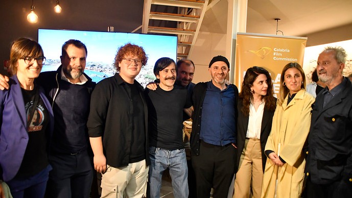 Il cast del film "Il Mestiere", girato in Calabria
