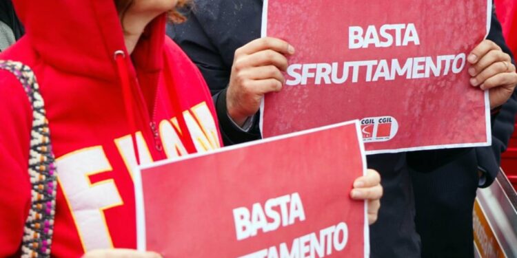 Una manifestazione della Flai Cgil