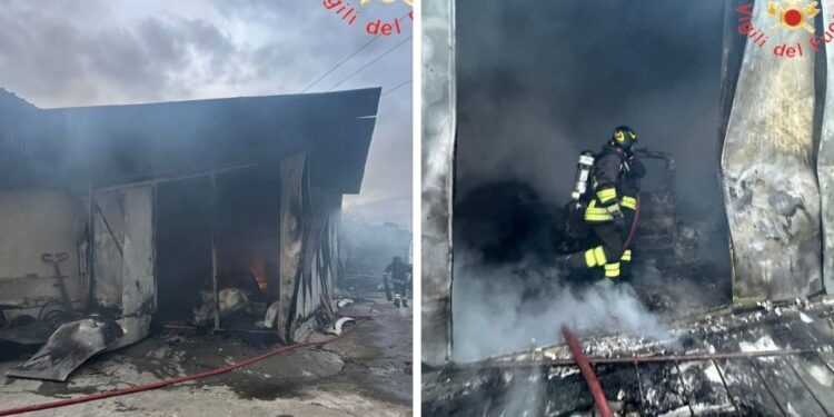 A fuoco un’autofficina nel Vibonese: andati totalmente distrutti i mezzi al suo interno
