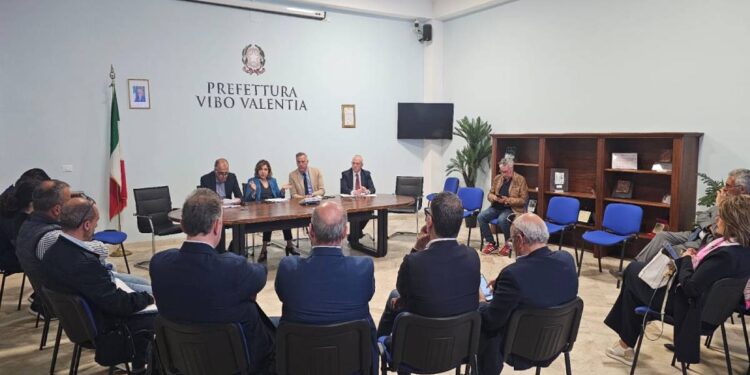 L'incontro in Prefettura a Vibo Valentia