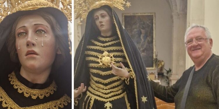 Vibo. A San Michele la nuova statua della Vergine, Eugenio Selvaggio: «Un sogno mi ha guidato»