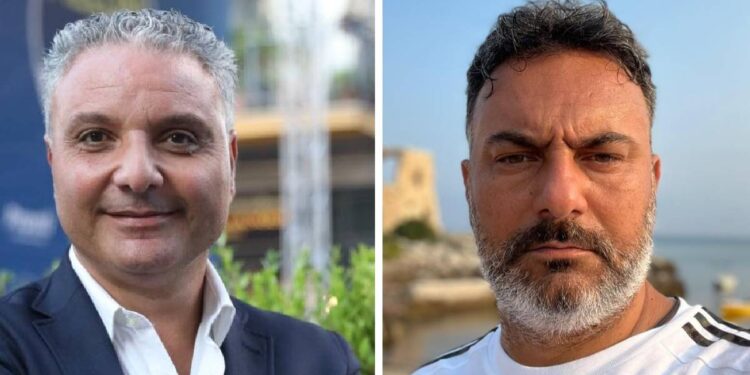 Da sinistra: il coordinatore provinciale di Fratelli d'Italia a Vibo Valentia, Pasquale La Gamba, ed il coordinatore cittadino Fausto De Angelis