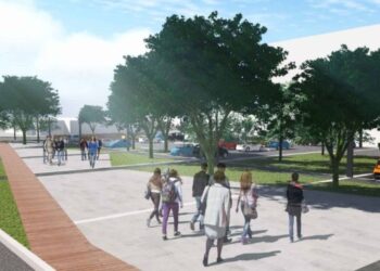 Il rendering di piazza Salvemini a Vibo Valentia