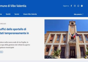 Il nuovo sito del Comune di Vibo Valentia