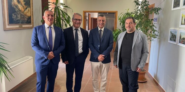 L'Andolina con i commissari di Tropea, Antonio Calenda, Roberto Micucci e Vito Turco