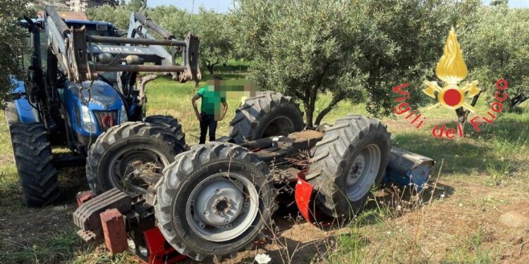 L'incidente col trattore avvenuto a Zagarise, in Calabria