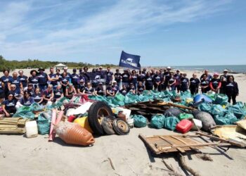 I volontari di Plastic Free durante uno degli interventi in Calabria
