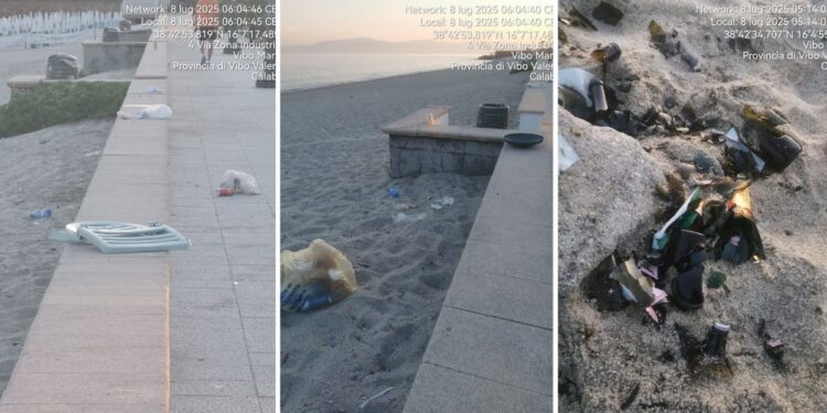 Gli atti vandalici verificatisi in via Vespucci a Vibo Marina