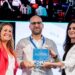 La premiazione del progetto presentato da Valentia. In foto, al centro, il presidente Athony Lo Bianco