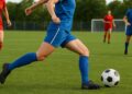 Una azione di calcio femminile