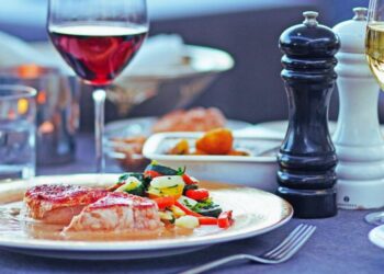 Del cibo in un ristorante