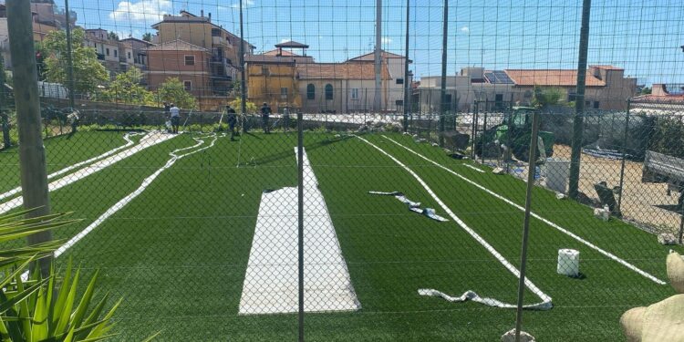 Parghelia: al via i lavori di rifacimento del campetto di calcetto di Località Pigna