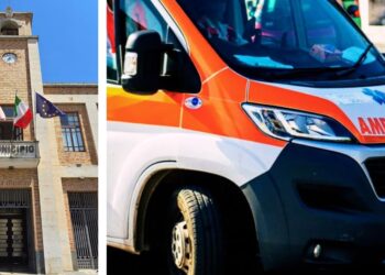 L'ingresso del Comune di Vibo Valentia e una ambulanza