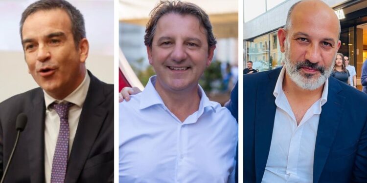 Da sinistra: Roberto Occhiuto, Pasquale Tridico e Francesco Toscano