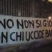Lo striscione comparso sotto casa di Rino Gattuso in Calabria prima di Israele-Italia