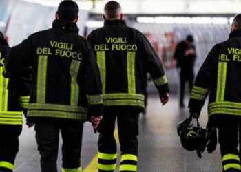 Un gruppo dei vigili del fuoco