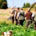 Dei cacciatori impegnati in una battuta