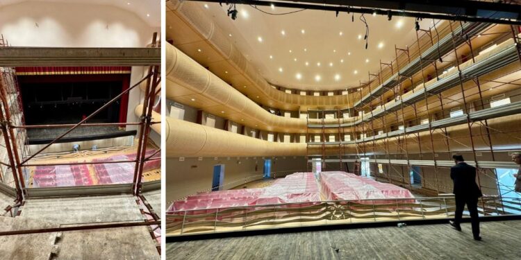 I lavori al teatro comunale di Vibo Valentia, nel quartiere Moderata Durant