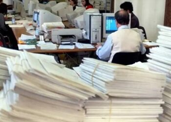L'interno di un ufficio comunale