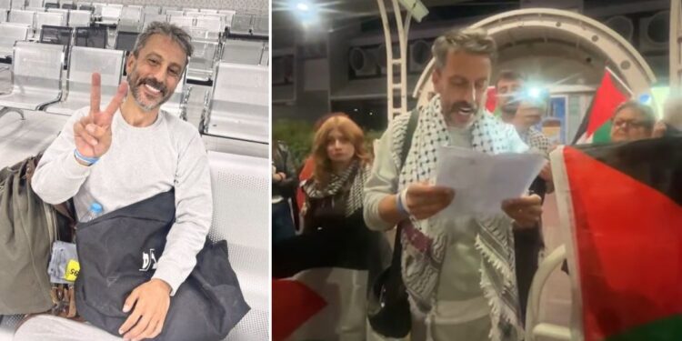 Vincenzo Fullone, attivista pro Palestina rientrato in Calabria