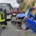 Scontro autobus-auto a Reggio Calabria: uomo incastrato salvato dai Vigili del Fuoco