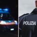 Una ambulanza e un agente della Polizia Locale