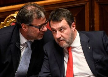 I ministri Giancarlo Giorgetti e Matteo Salvini