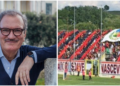 A sinistra il sindaco di Vibo Valentia Enzo Romeo, a destra la curva della Vibonese calcio