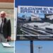 La firma del protocollo d'intesa della Guardia di finanza e il cartello sul cantiere del nuovo ospedale di Vibo Valentia