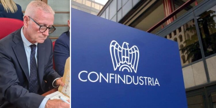 Il presidente del consiglio comunale di Vibo Valentia, Antonio Iannello, ed il logo di Confindustria