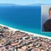 Alessandro Caruso Frezza, referente di Italia Nostra a Vibo Valentia, e il lungomare di Nicotera