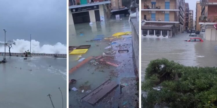 I danni provocati dal maltempo a Catanzaro, in Calabria