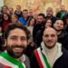 La delegazione di Jonadi in visita a Pimonte, in provincia di Napoli. In primo piano i sindaci Francesco Somma e Fabio Signoretta
