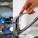Operai impegnati sulla rete idrica e un rubinetto senza acqua