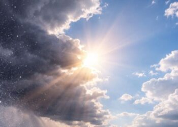 Il miglioramento delle condizioni meteo dal maltempo al bel tempo in inverno