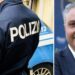 Pasquale La Gamba, presidente provinciale di Fratelli d'Italia a Vibo Valentia, e un agente di Polizia